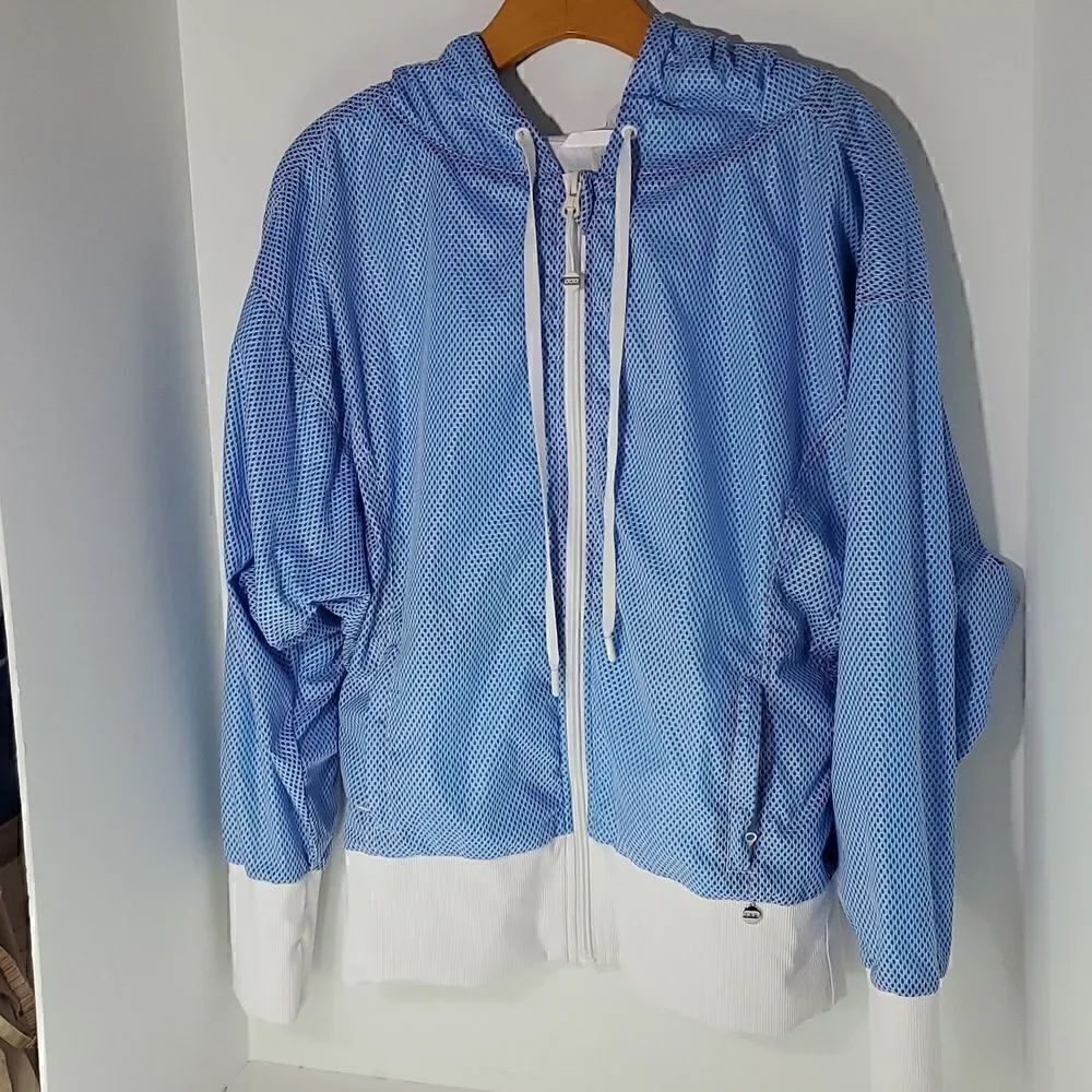 Lorna Jane Active Blue Havana Active Wear Jacket Size M